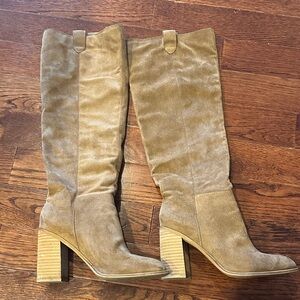 Suede Tan Knee-High Boots size 9